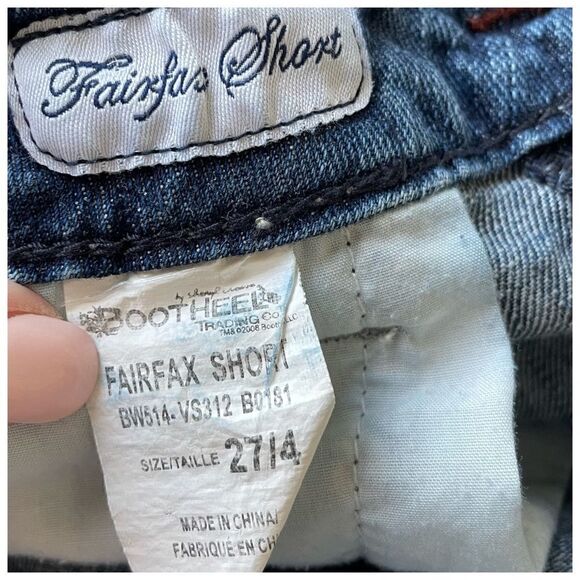 BTC  BootHeel Sheryl Crow Fairfax High Rise Denim Jean Shorts Size 27/4 - Picture 5 of 6